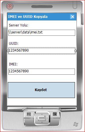 Modern smartphone displaying IMEI and UUID copy screen, showcasing technological features.