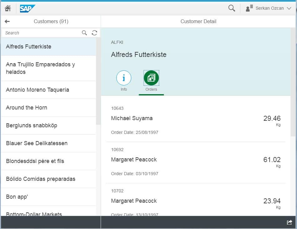 fiori application